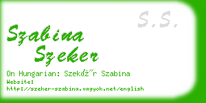 szabina szeker business card